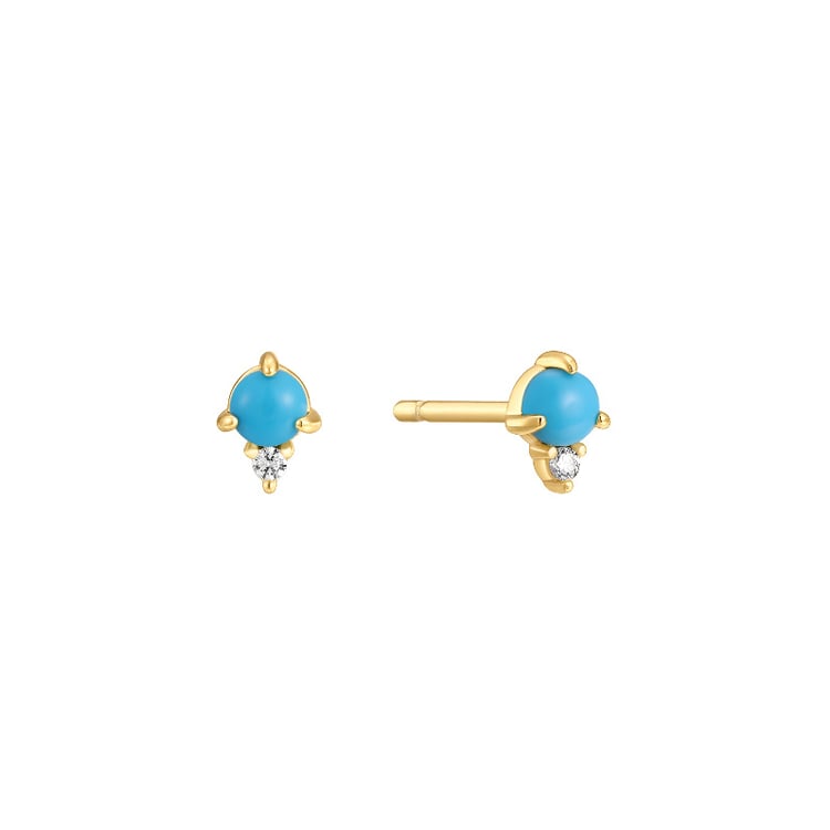 Stříbrné náušnice s tyrkysy Giselle