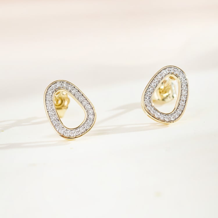 Zlaté náušnice s lab-grown diamanty Joanie 163622