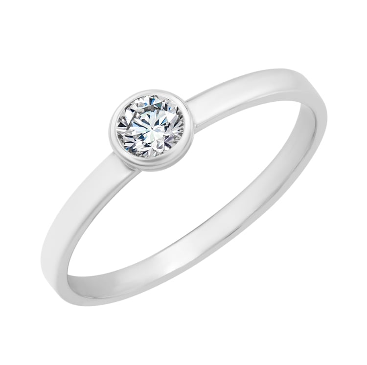 Zlatý zásnubní prsten s diamantem 2874