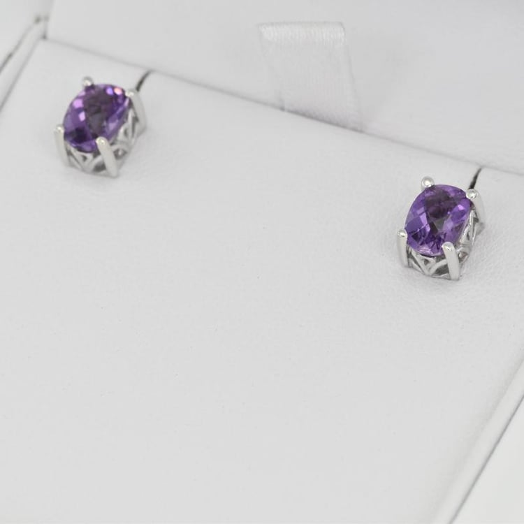 Ametystové náušnice 21189