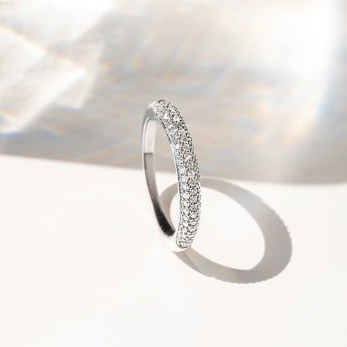 Eternity prsten s lab-grown diamanty a pánský půlkulatý prsten Louisa