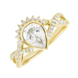 Unikátní zásnubní prsten s moissanity Alica