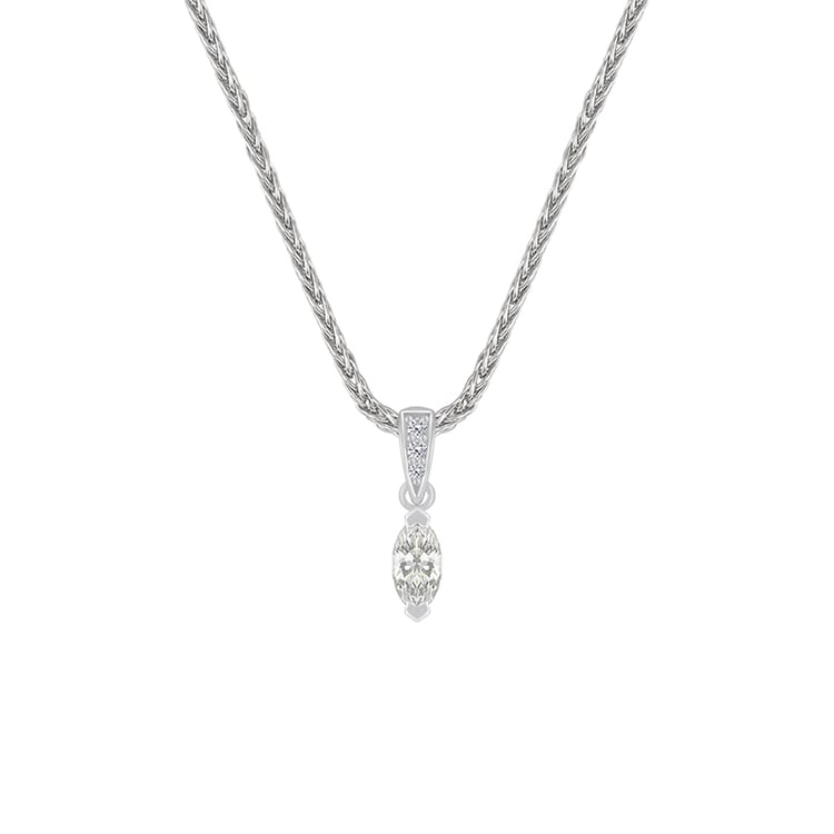 Platinový náhrdelník s diamantem