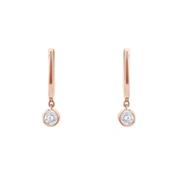 Zlaté visací náušnice s diamanty Nova