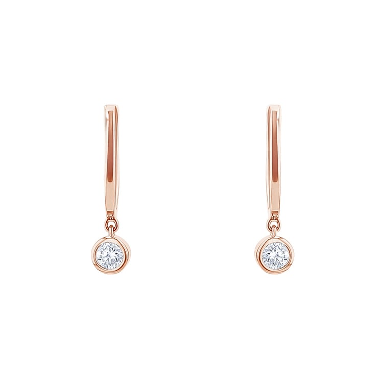 Zlaté visací náušnice s diamanty Nova 137473