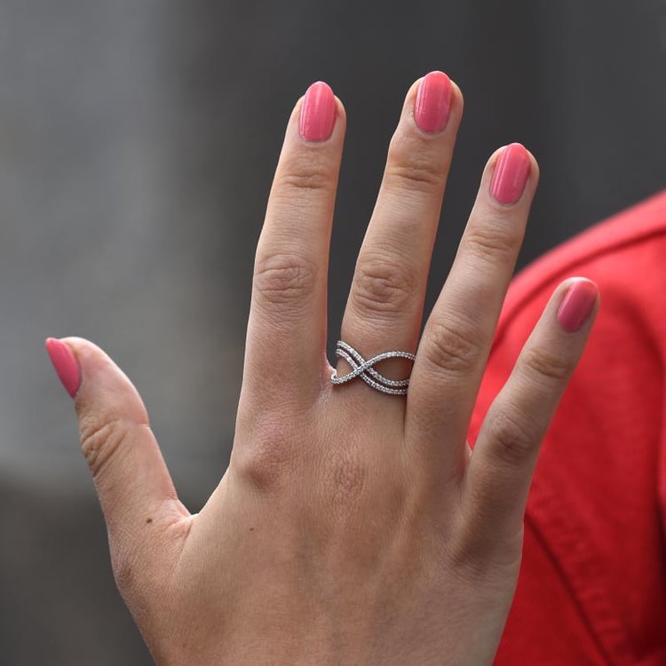 Eternity prsten s diamanty ze zlata 48039