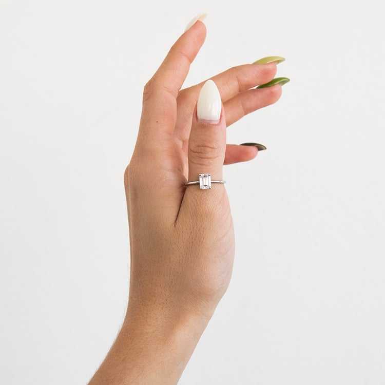 Zásnubní prsten s emerald diamantem Olson 121334