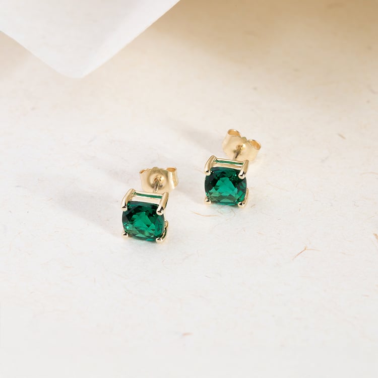 Smaragdové náušnice ze zlata Chavonah 147317