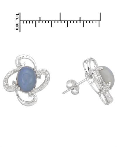 Náušnice květ s opálem 960