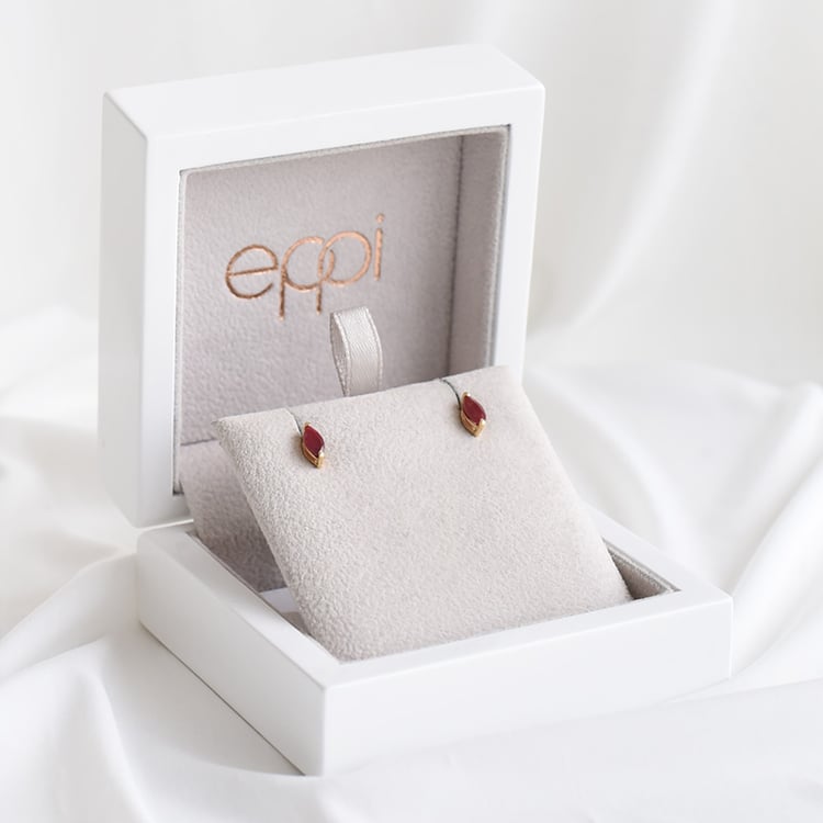 Náušnice s rubíny 92095