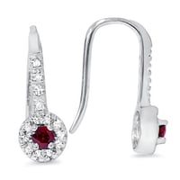 Diamantová náušnice s rubíny Dhani