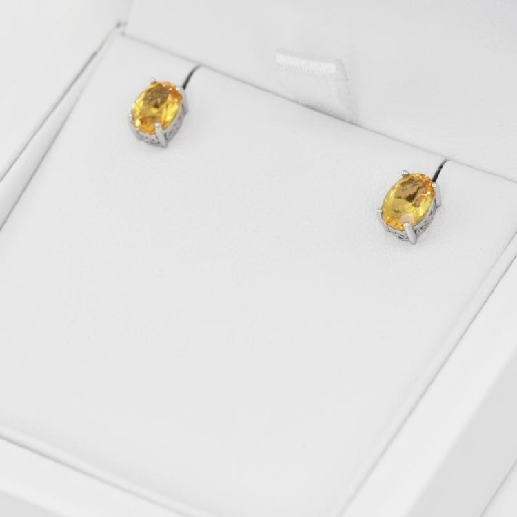 Citrínové stříbrné náušnice 20456