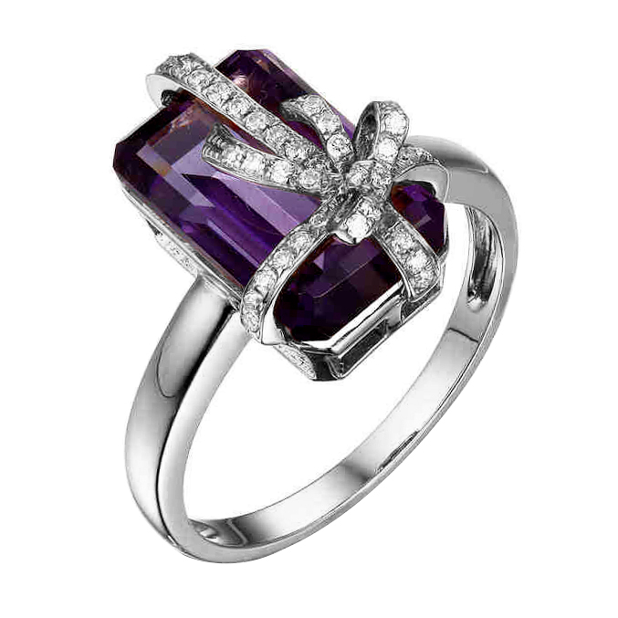 Prsten z bílého zlata 87240