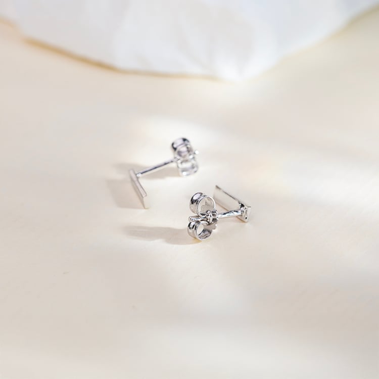 Stříbrné minimalistické náušnice Bar 151757