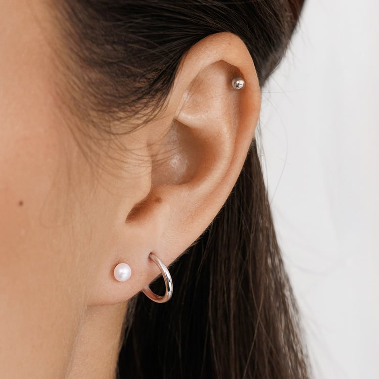 Minimalistické perlové náušnice 158432