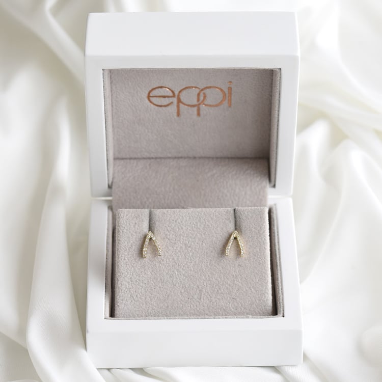 Zlaté náušnice s diamanty 84013