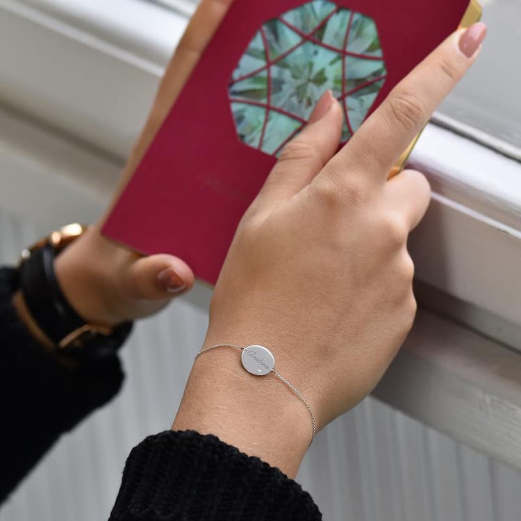 Zlatý náramek s diamantem a s gravírem dle vaší volby Shalek 115178