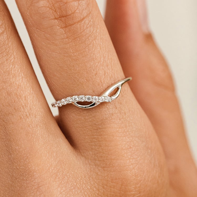 Atypický prsten ze zlata s lab-grown diamanty Joel 163070