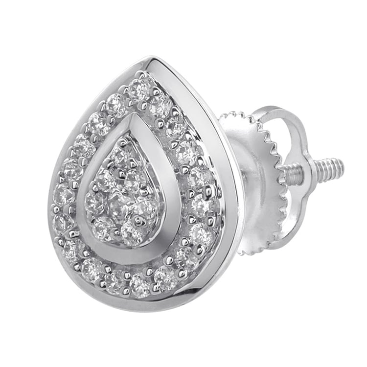 Zlaté diamantové náušnice ve tvaru slz Helna 19070