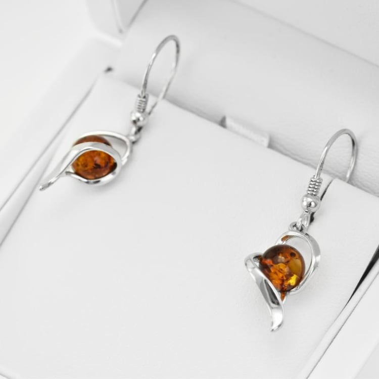 Náušnice s jantary 17467