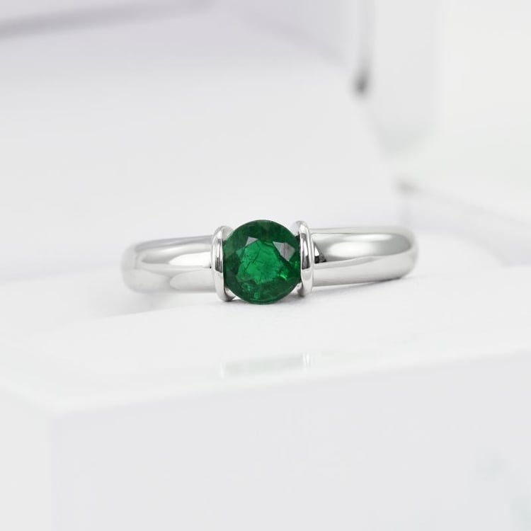 Zlatý smaragdový prsten 13333