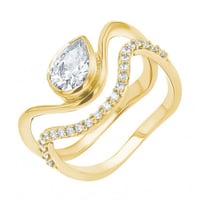 Originální zásnubní set prstýnků s lab-grown diamanty Judith