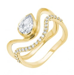 Originální zásnubní set prstýnků s lab-grown diamanty Judith