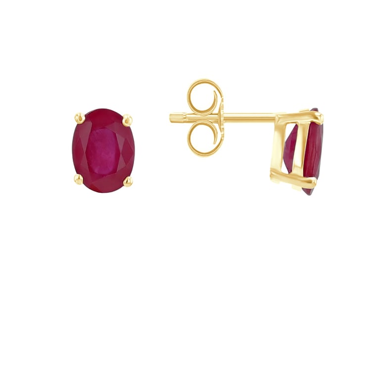 Rubínové náušnice z 18k zlata Deepti 117210