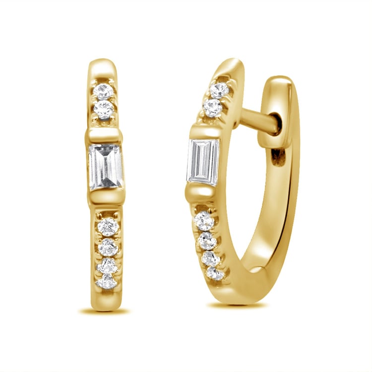 Stříbrné kruhové náušnice s lab-grown diamanty Agni 104132