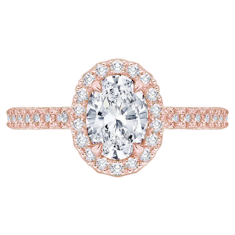 Diamantový prsten z růžového zlata 74309