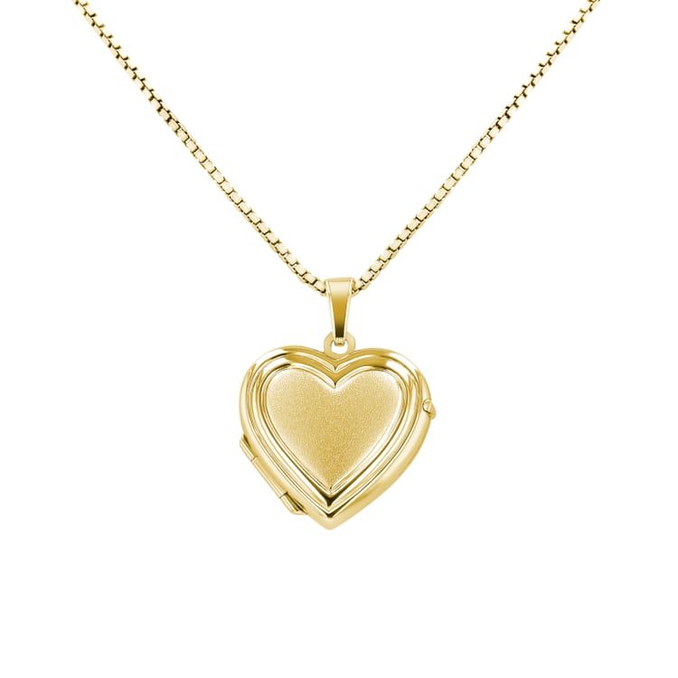 Stříbrný otevírací medailon srdce