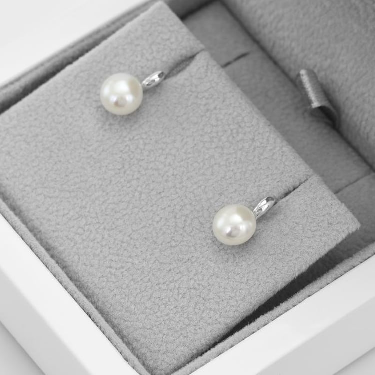 Zlaté dámské perlové náušnice 50228