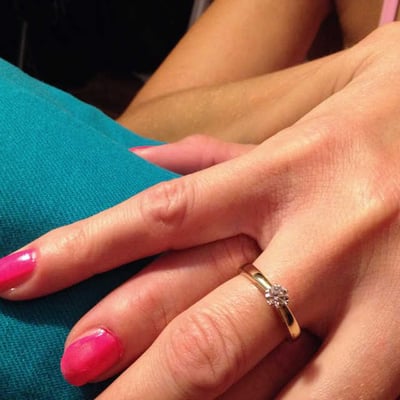 Zásnubní prsten s diamantem