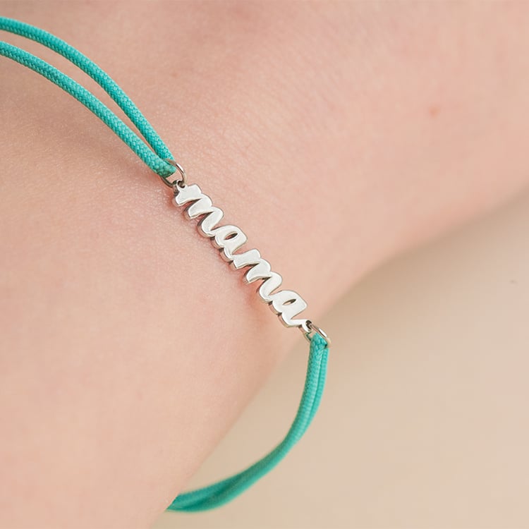 Šňůrkový náramek s nápisem Mama 120293