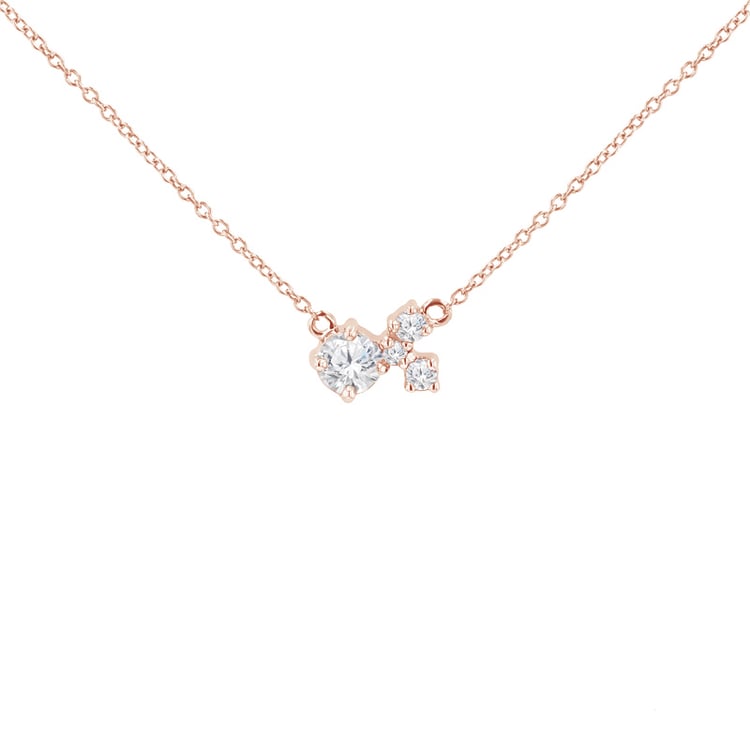 Cluster náhrdelník s ČGL certifikovaným diamantem Millie 146097