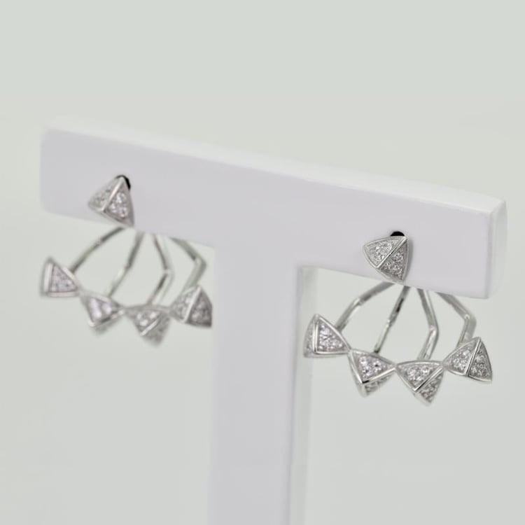 Stříbrné náušnice 2 v 1 21354