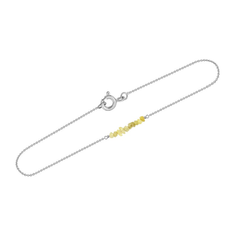 Zlatý náramek se žlutými diamanty 38499