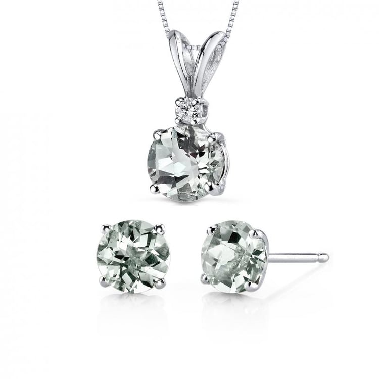 Ametystová kolekce z bílého zlata 20278