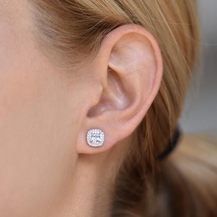 Náušnice s akvamaríny 21145