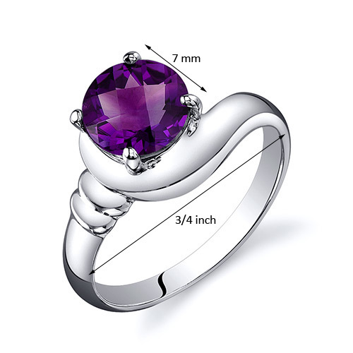 Stříbrný prsten s ametystem 37094