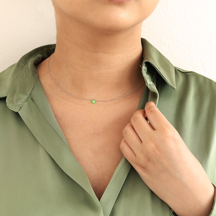 Keramický náhrdelník s lab-grown diamantem Noemi 122086