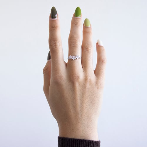 Květinový prsten s lab-grown diamanty Juliet