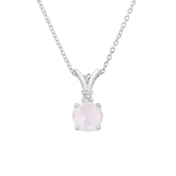 Přívěsek ze zlata s růženínem a diamantem Timotei