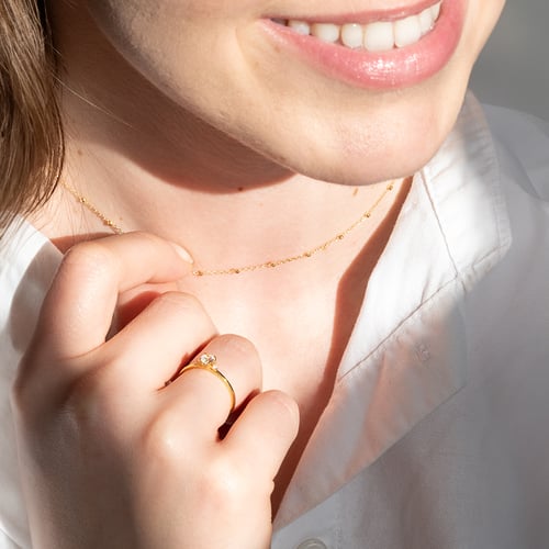 Zásnubní prsten s lab-grown diamanty Hye
