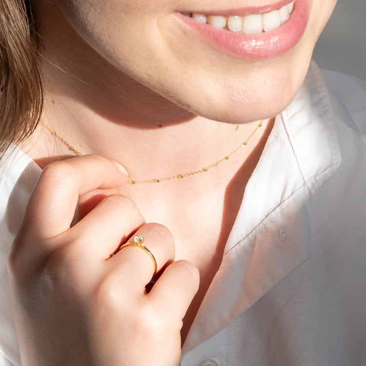 Zásnubní prsten s lab-grown diamanty Hye 137355