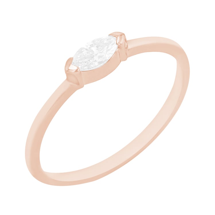 Elegantní prsten s marquise diamantem Catrin 100297