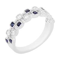 Elegantní eternity prsten se safíry a diamanty Sissie