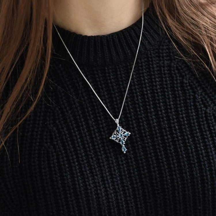 Náhrdelník s topazy Basime 6825