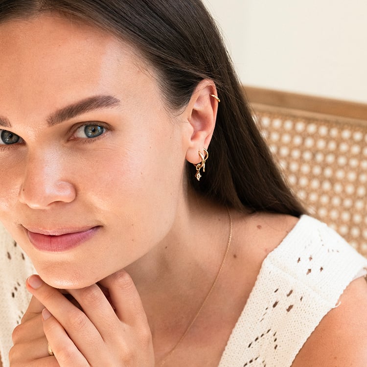 Stříbrné kruhové náušnice Hiby 143493