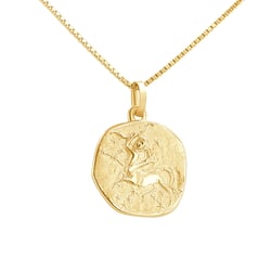 Zlatý přívěsek se symboly znamení zvěrokruhu Střelec